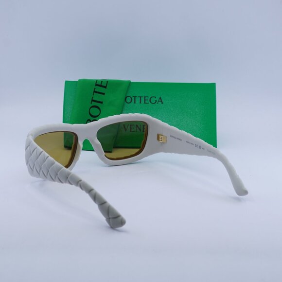 Bottega Veneta BV1303S 006 Square Sunglasses - Chalk White/Brown main image 5